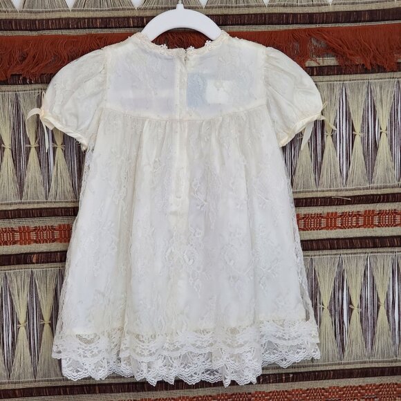 Gunne Sax by Jessica McClintock vintage lace girls dress - Picture 9 of 10